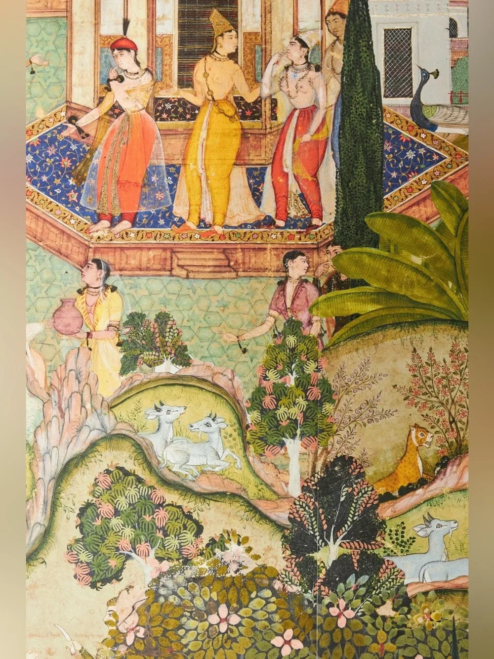 MINDTHEGAP Gardens of Jaipur Green Animal Landscape Wallpaper